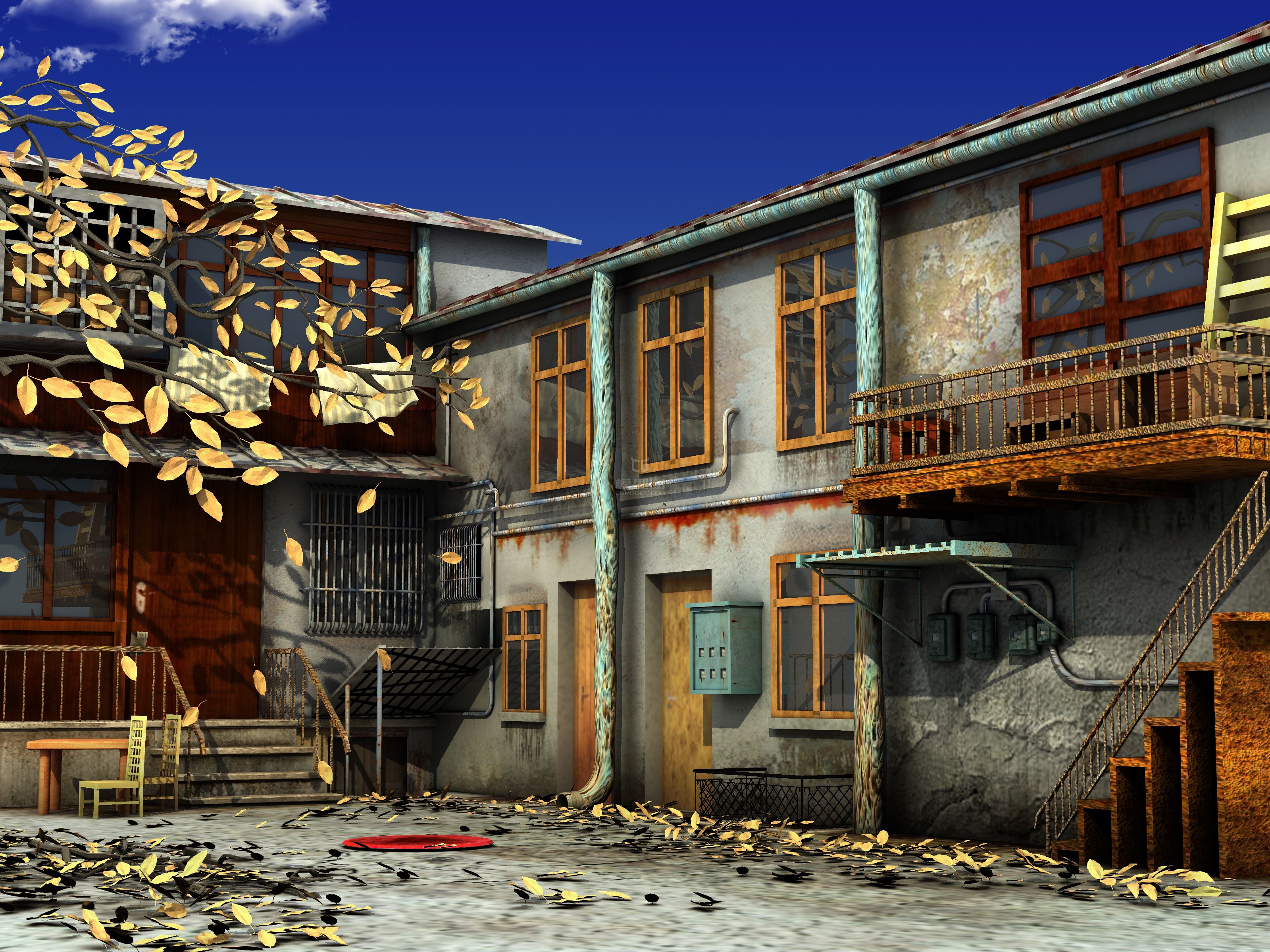 有灯光 贴图_z4869l作品_场景自然场景_cg模型网