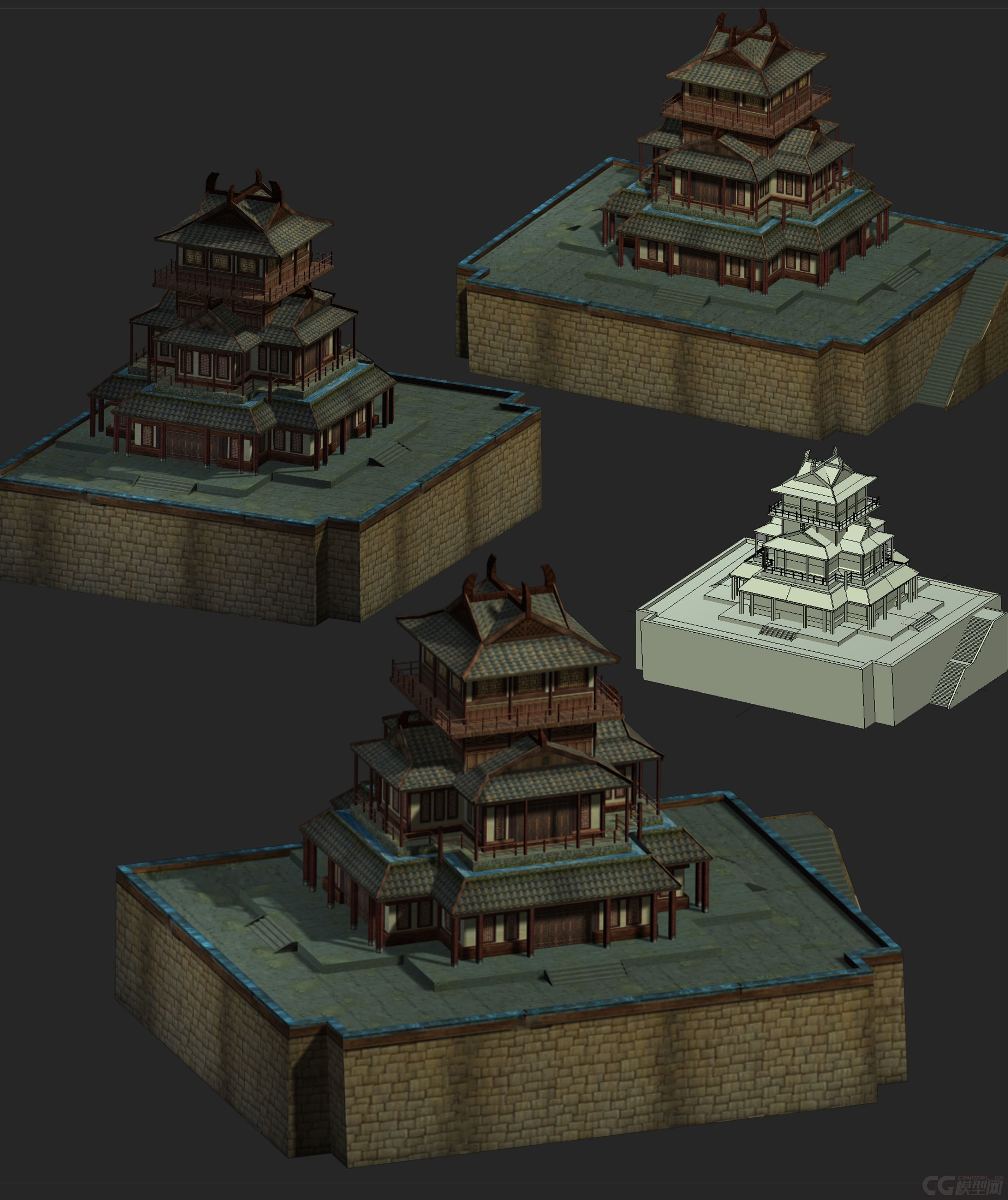 古代府邸_sayqqqu作品_场景自然场景_cg模型网