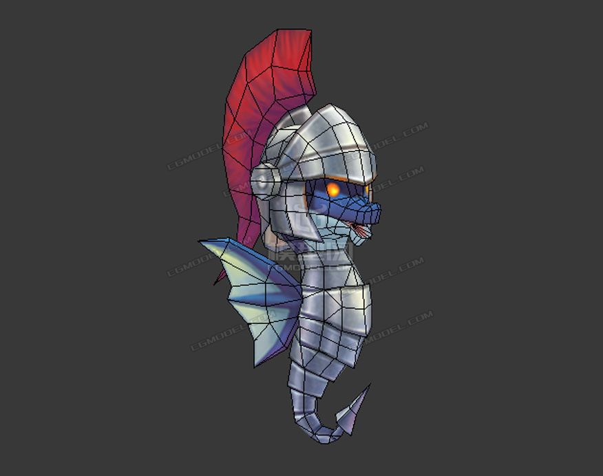 可爱的海马卫士长海马怪q版卡通海马怪