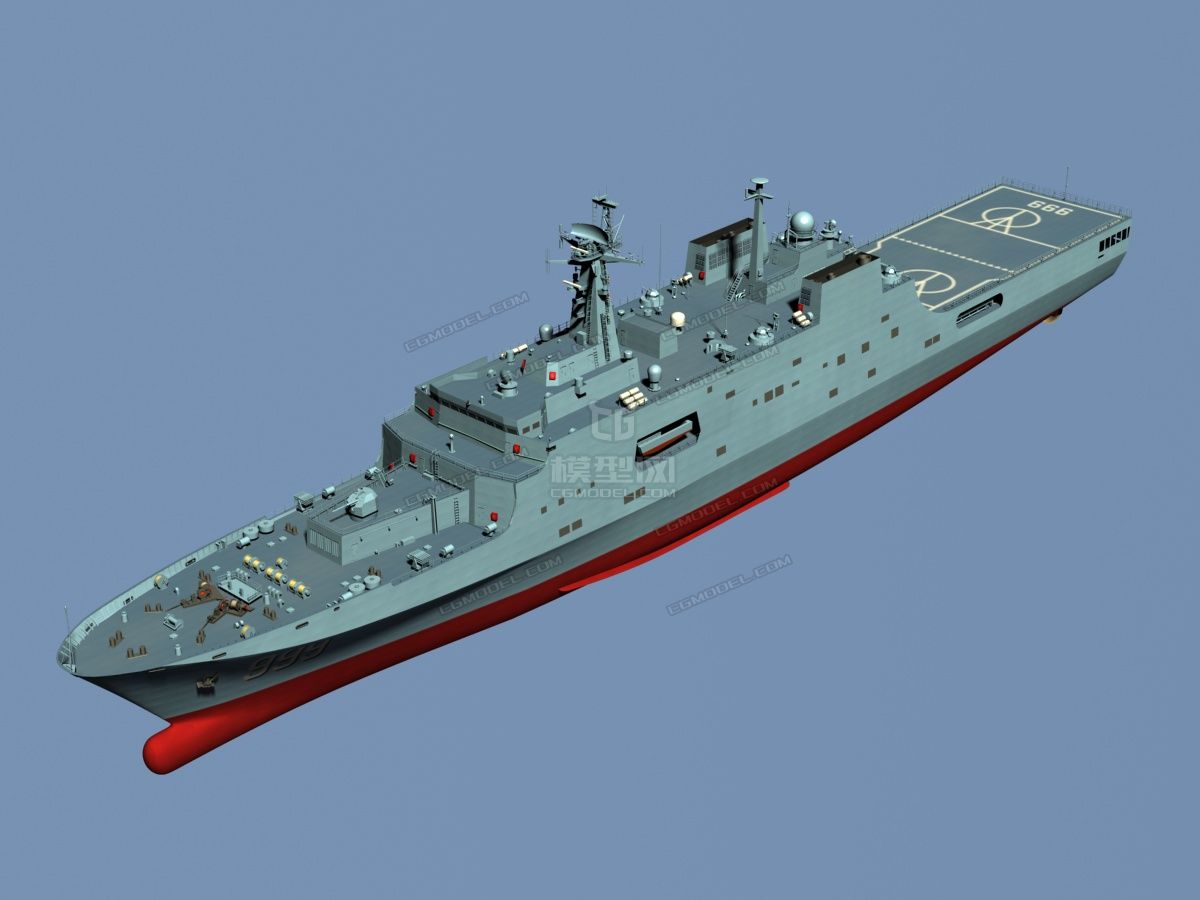 中国海军071型船坞登陆舰模型-冷兵器模型库-模型下载-cg模型网