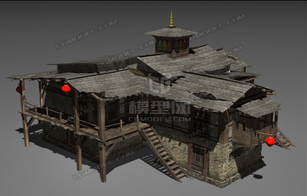 游戏场景建筑模型-古代场景模型库-模型下载-cg模型网