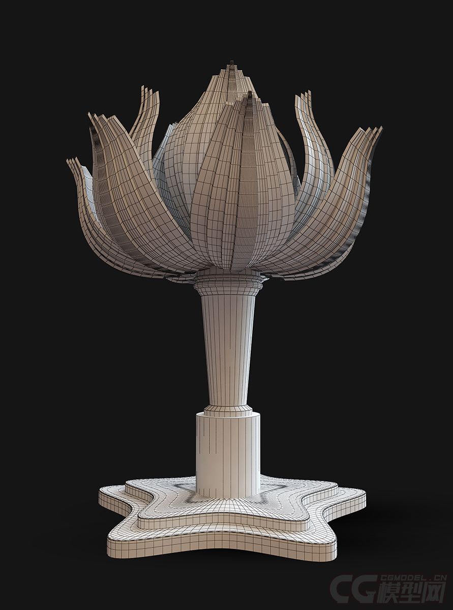 macau 澳门建筑 莲花底座_pummm作品_雕塑/文物其他_cg模型网