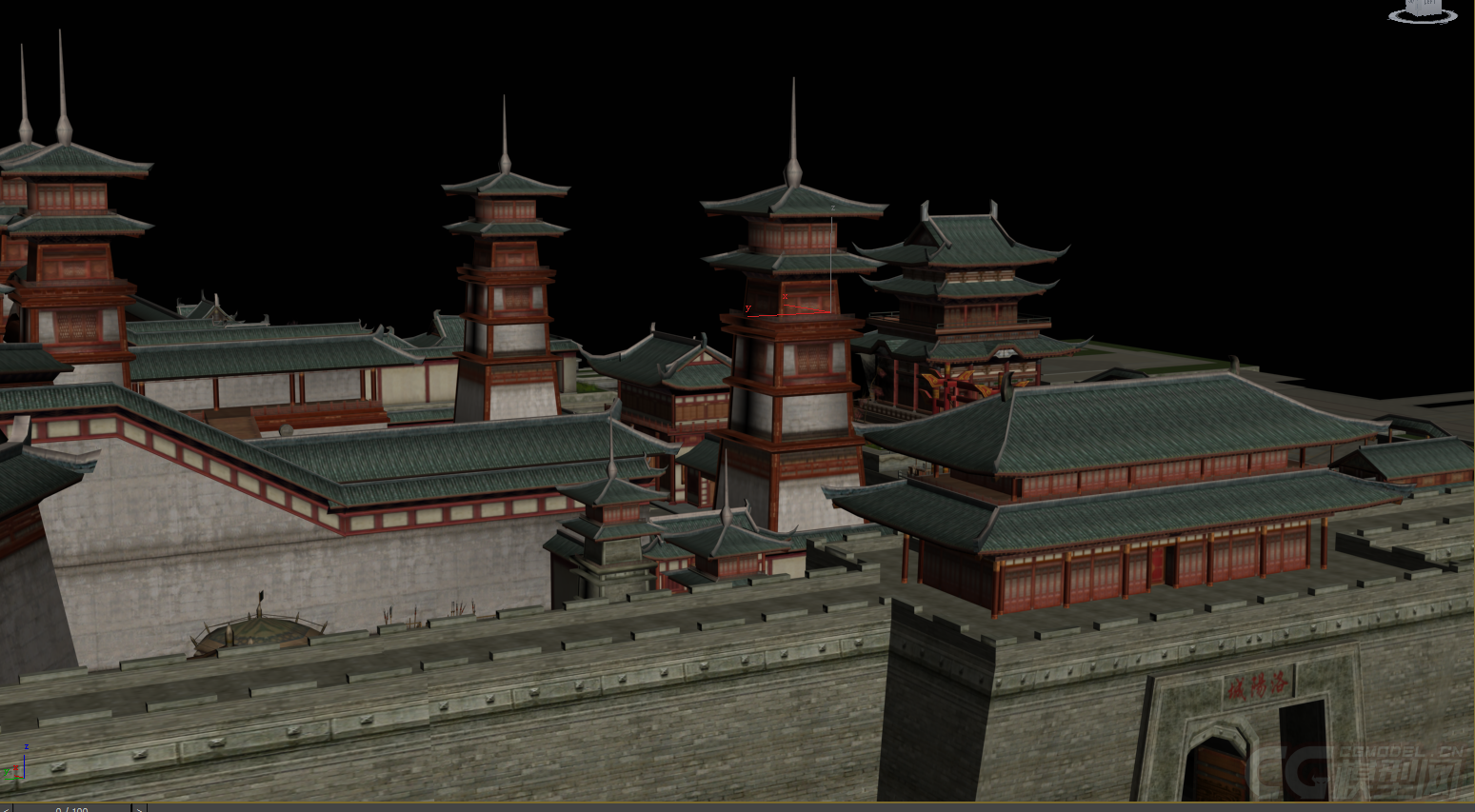 古代建筑模型-古代场景模型库-3ds Max(.max)模型下载-cg模型网