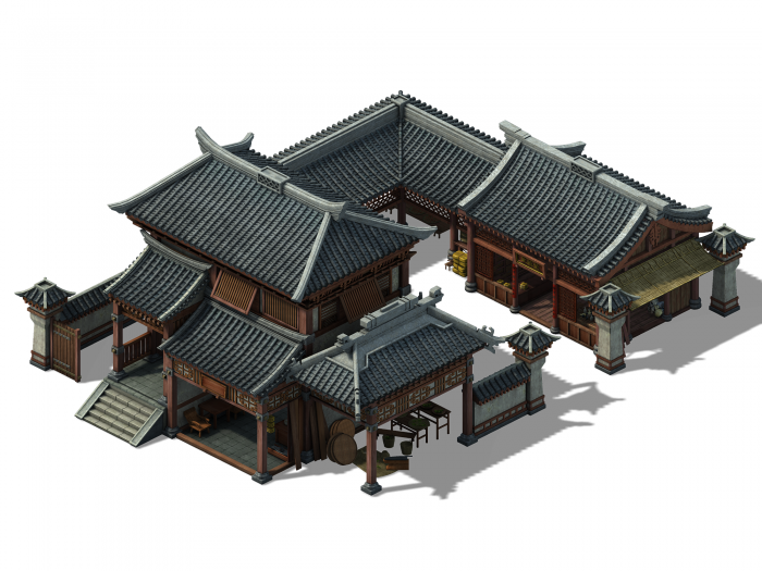 古代医馆房子建筑模型下载模型-古代场景模型库-3ds Max(.max)模型下载-cg模型网
