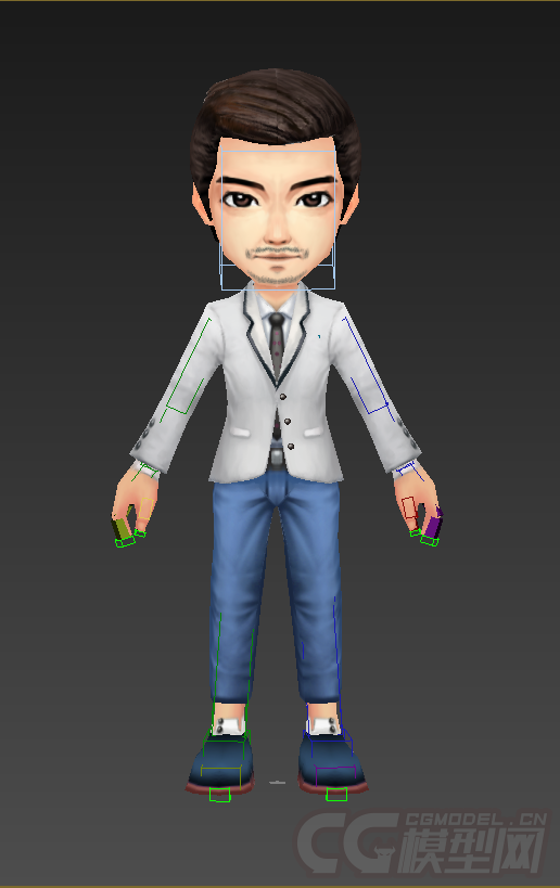 q版男生,低模,免费_哒哒一首歌作品_人物孩子-女_cg模型网