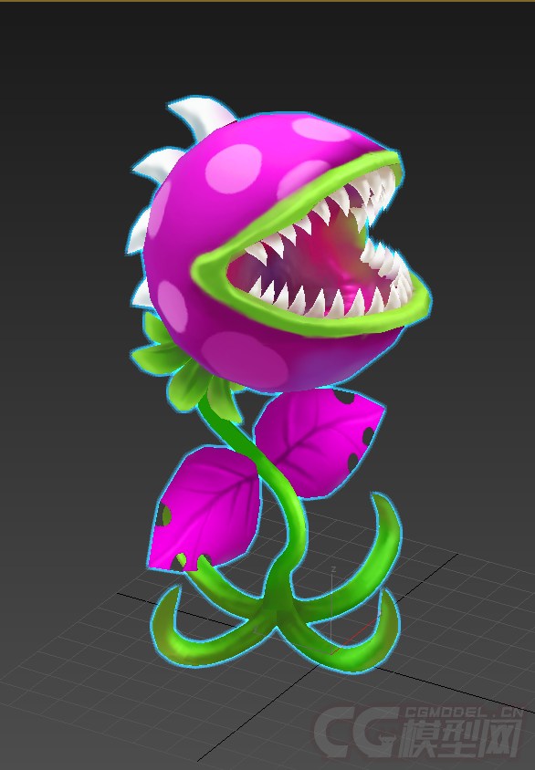 食人花 低模免费 Q版 Cg模型网 Cgmodel 三维设计师交流互动平台 专注多品类3d模型下载 原创作品分享 软件学习