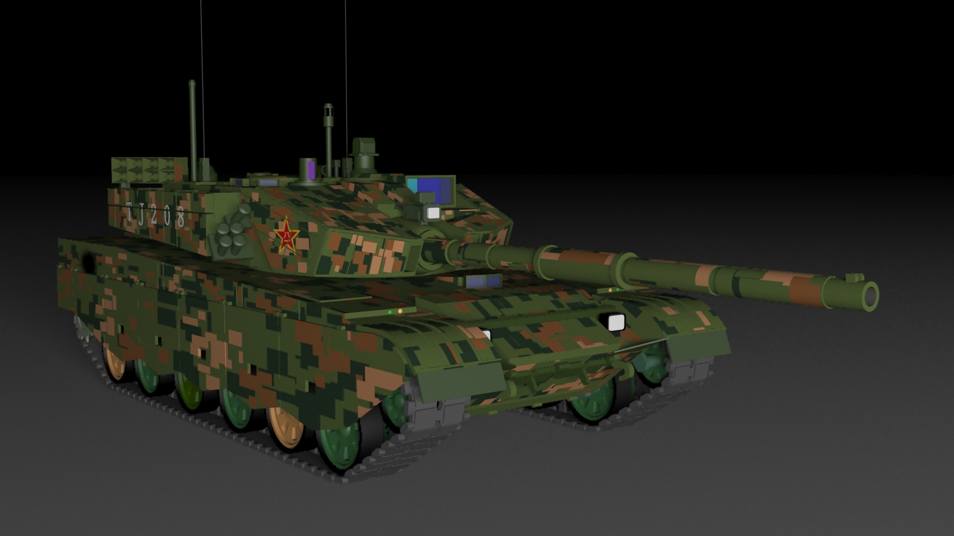 99A主战坦克模型 - 角色/人物/生物 - 作品模型 - CG模型网