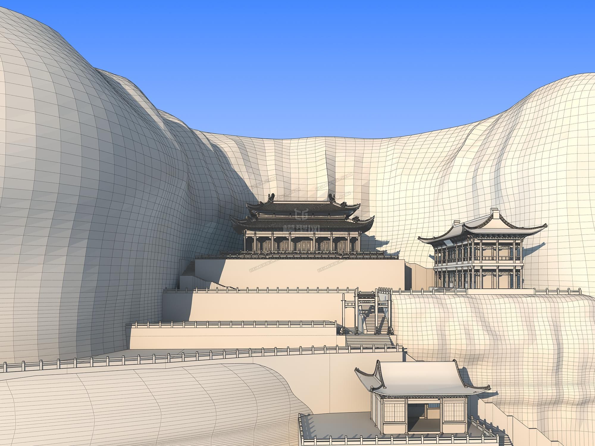 古代建筑写实模型模型-自然场景模型库-模型下载-cg模型网