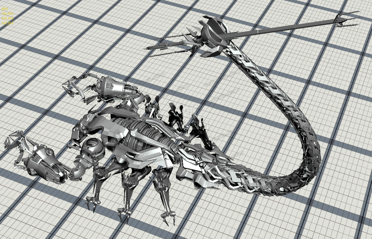 机械蝎子_linc作品_人物机器人/机甲_cg模型网