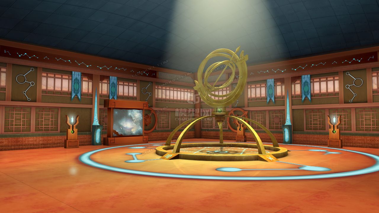 东方玄幻魔幻占卜占星祭祀天文观星台礼堂场景