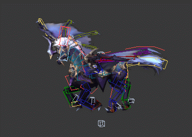 游戏坐骑-恶魔马-独角兽-暗黑天马-飞行坐骑-带绑定