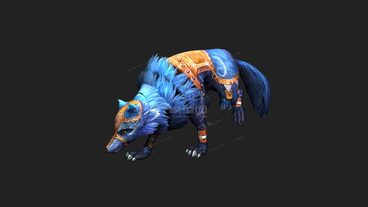 坐骑-霜狼坐骑-冰原狼坐骑-狗刨-带绑定