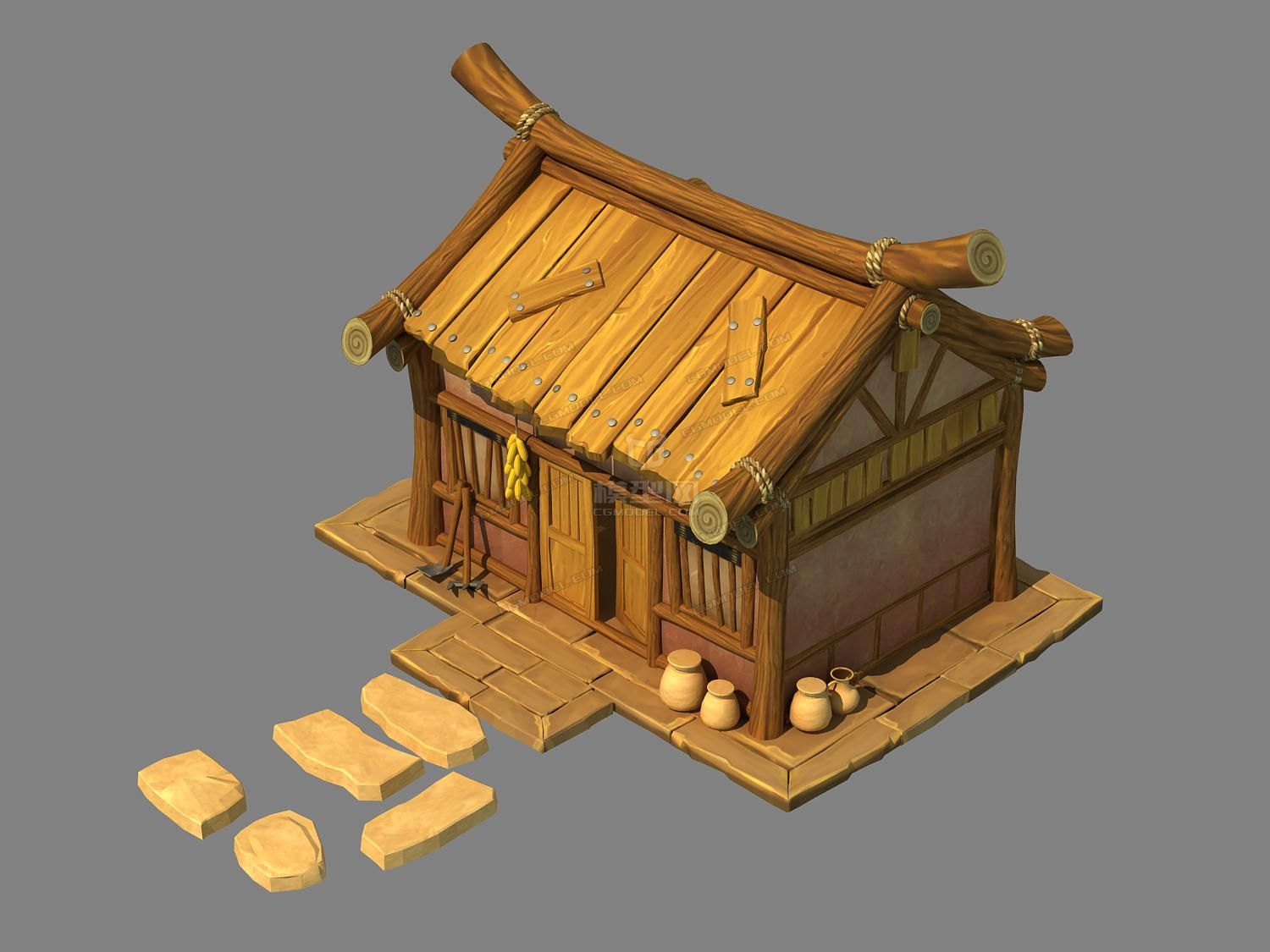 民房民居小木屋模型