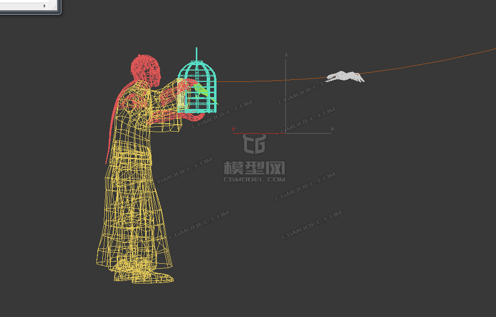遛鸟玩鸟的男人鹦鹉鸟笼