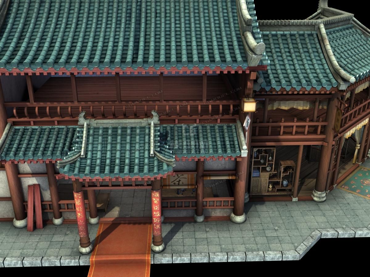 古街 客栈模型-自然场景模型库-模型下载-cg模型网