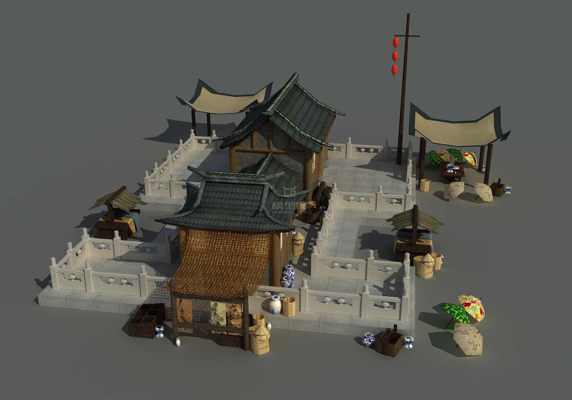 做着玩的模型-古代场景模型库-模型下载-cg模型网