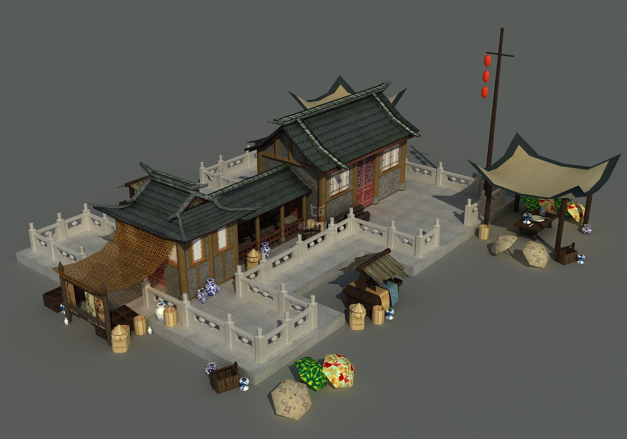 做着玩的模型-古代场景模型库-模型下载-cg模型网