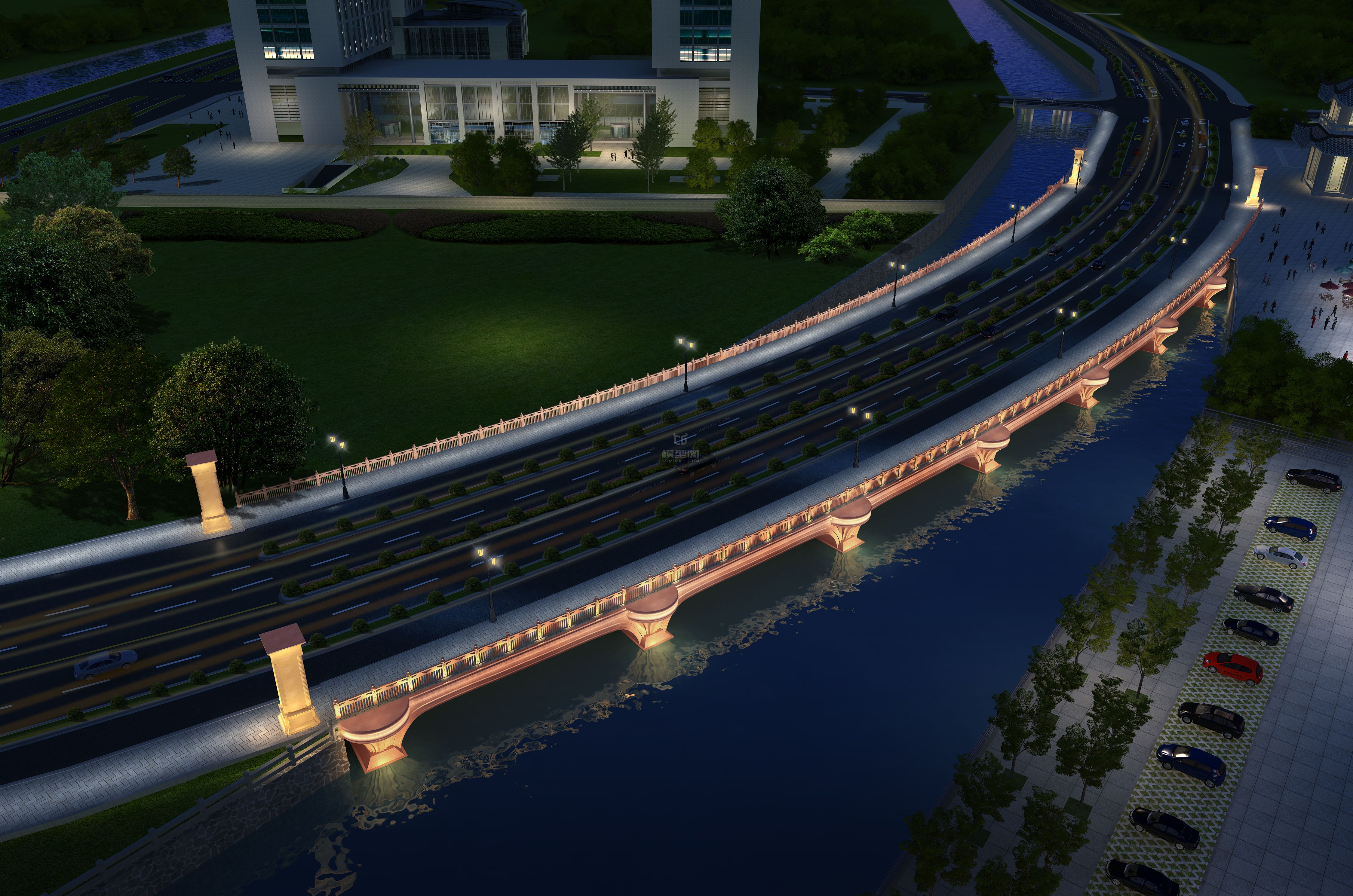 大桥公路模型下载