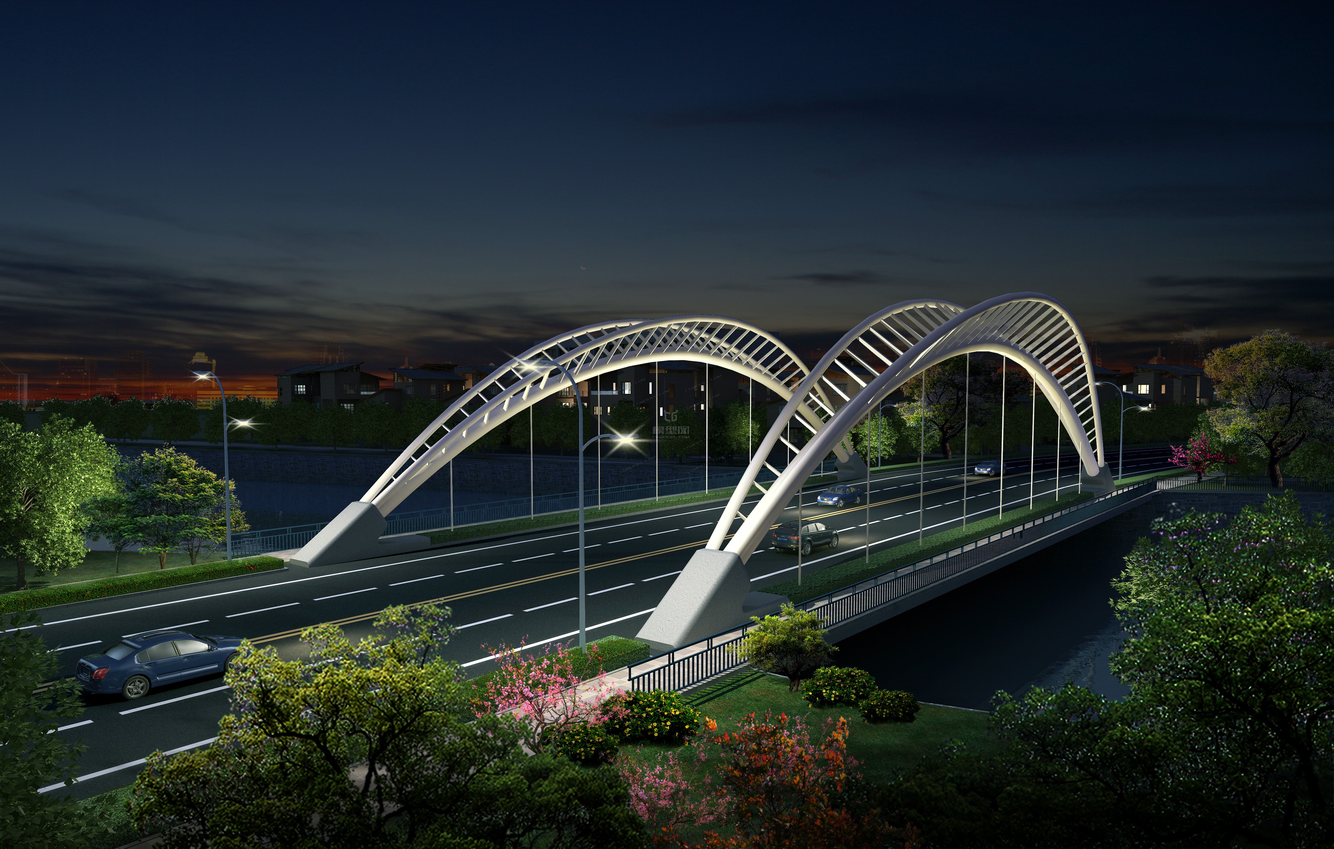 场景 模型下载 max 各种桥 斜拉_doushuai作品_场景现代场景_cg模型网