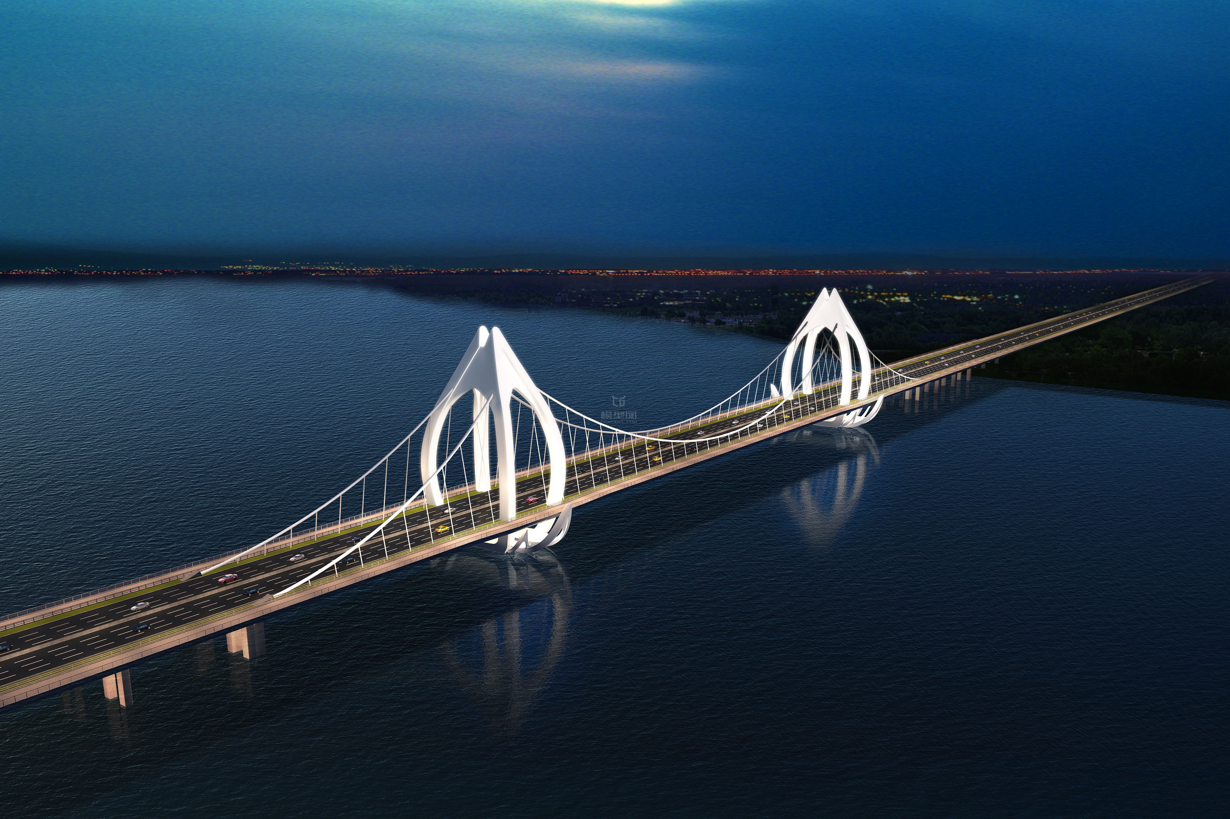 大桥 桥 场景 模型下载 max 城市_doushuai作品_场景现代场景_cg模型