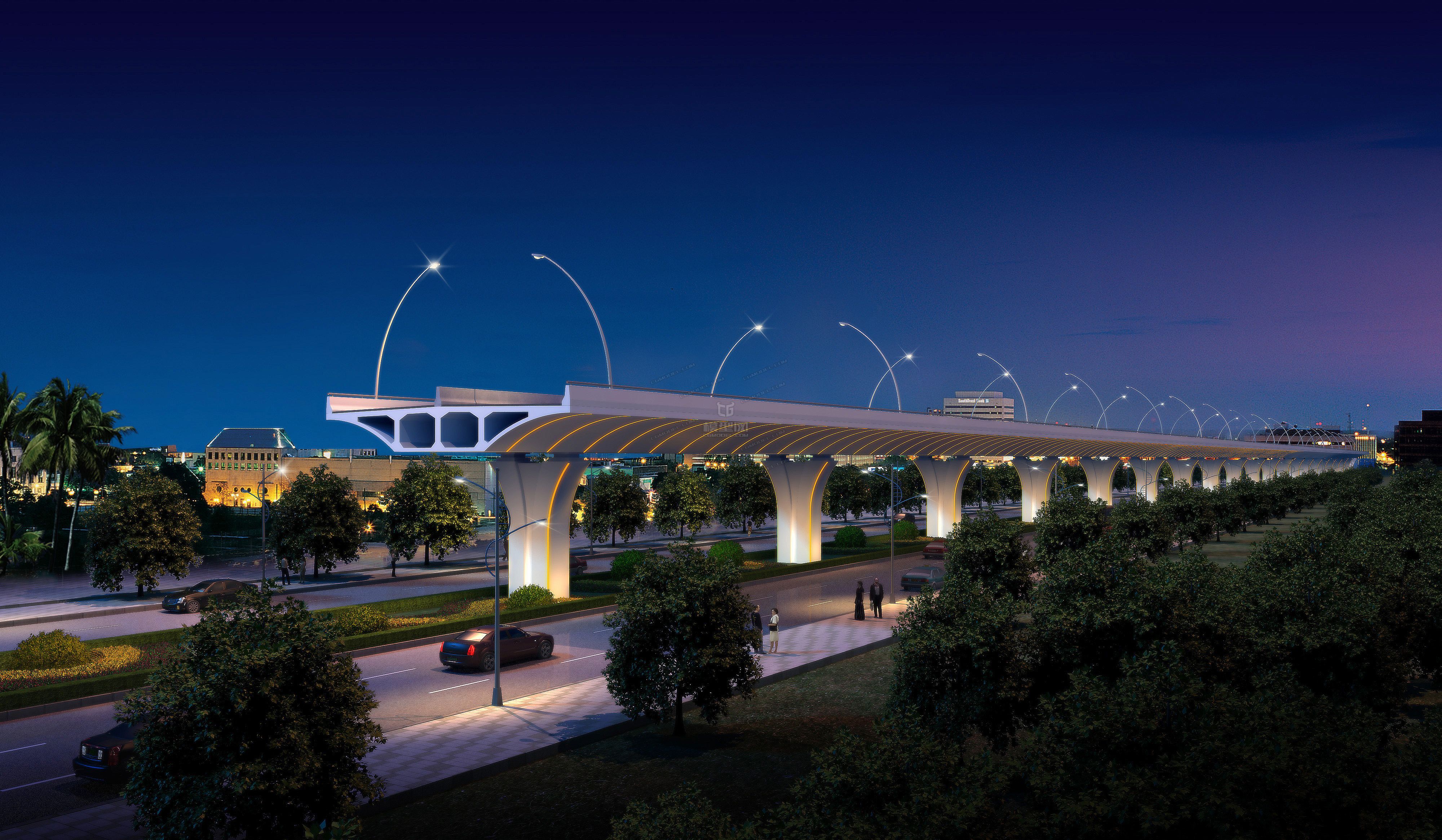 场景模型下载max天桥高架桥