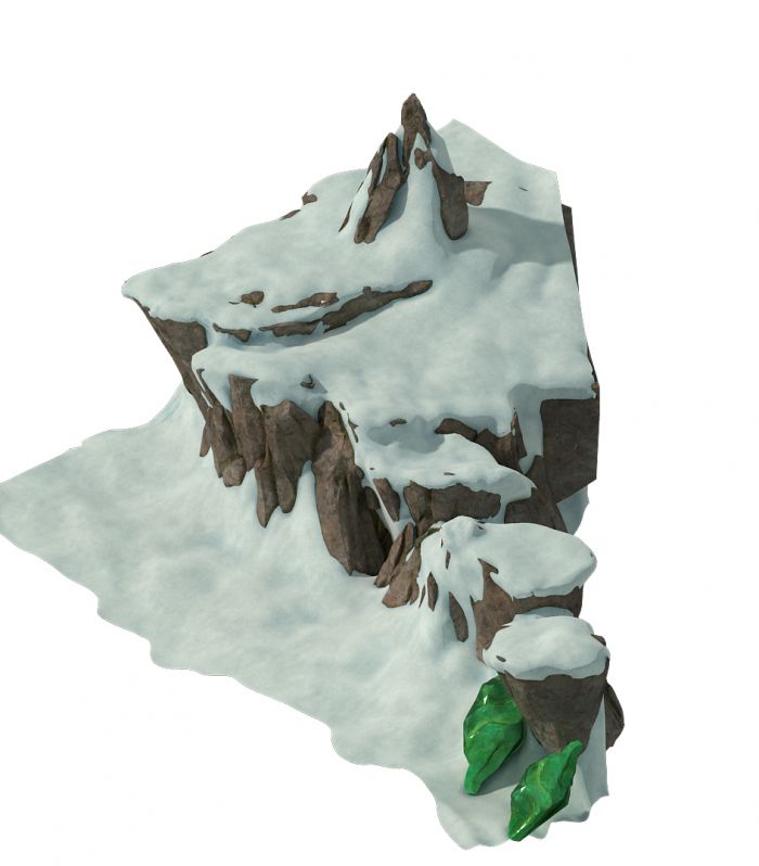 华山,雪山,一组雪山模型.