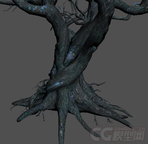 巨大的枯树,鬼树_rockdive作品_石头植物树木石头植物树木_cg模型网