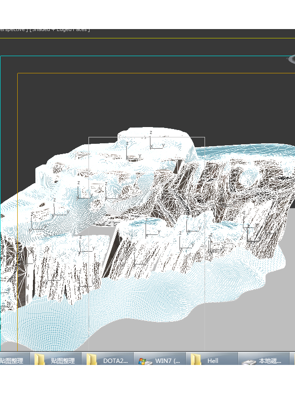 华山,雪山,一组雪山模型.