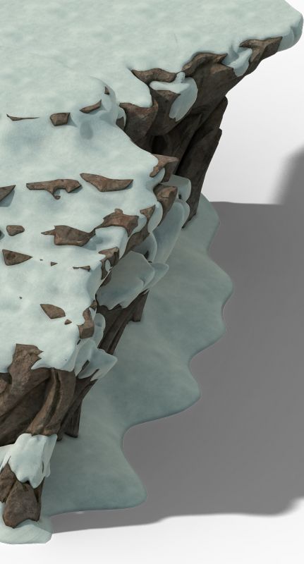 华山,雪山,一组雪山模型.