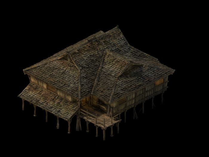 傣族山寨_rockdive作品_场景古代场景场景古代场景_cg模型网