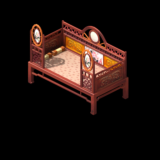 床和室内场景古代床闺房