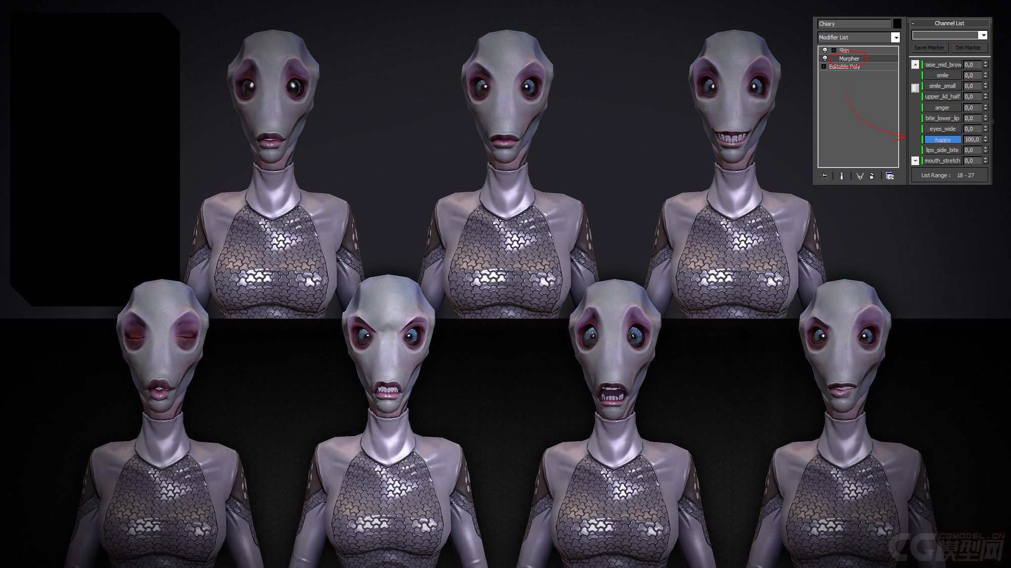 次时代女外星人 未来人类 科幻 战士-cg模型免费下载-CG99