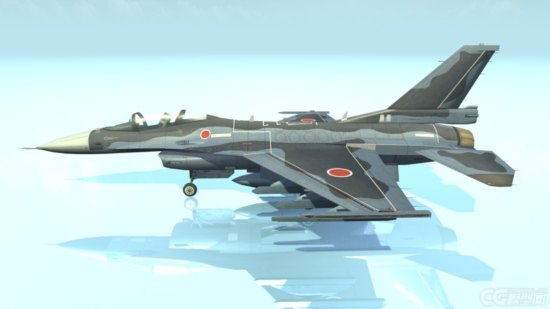 日本航空自卫队f-2支援战斗机,f2-冷兵器-武器-affde-cg模型网