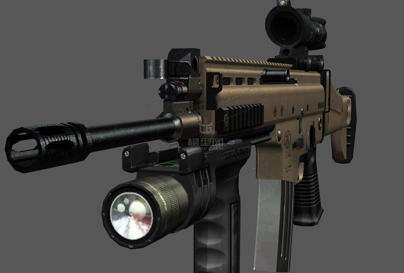 SCAR-L战术版自动步枪,ACOG瞄准_affde