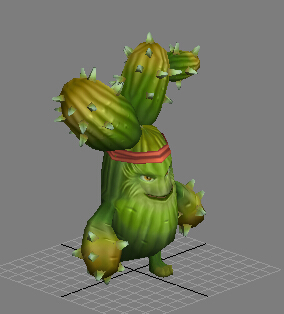 仙人掌怪模型带动作