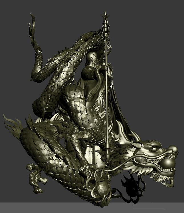 降龙和尚 龙 雕塑 和尚