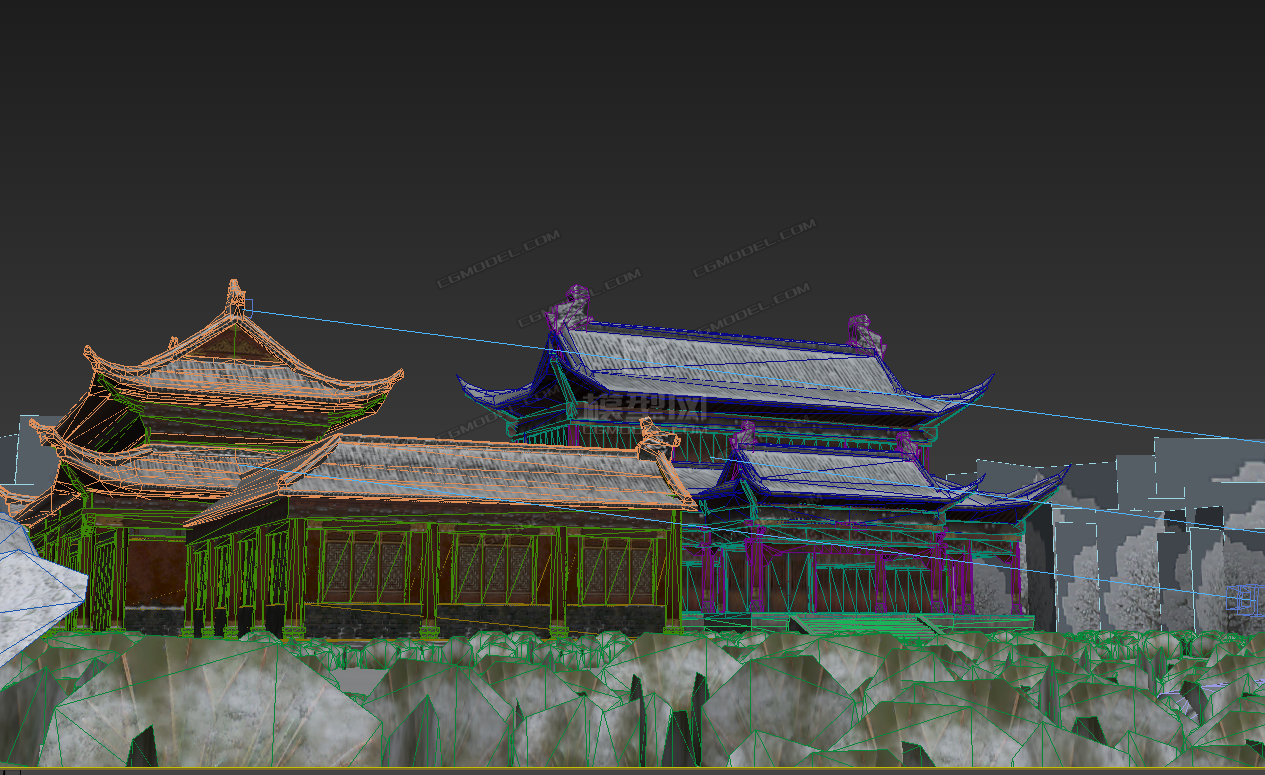 两个雪地中的古代建筑3D模型12模型-自然场景模型库-模型下载-cg模型网