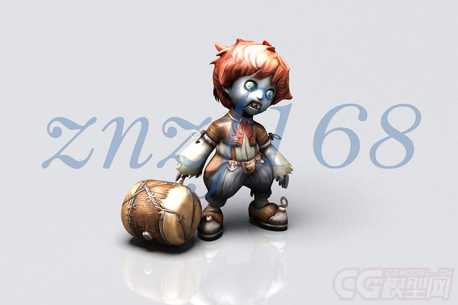 高精度被诅咒的僵尸小孩_znzf168作品_人物孩子-女_cg模型网