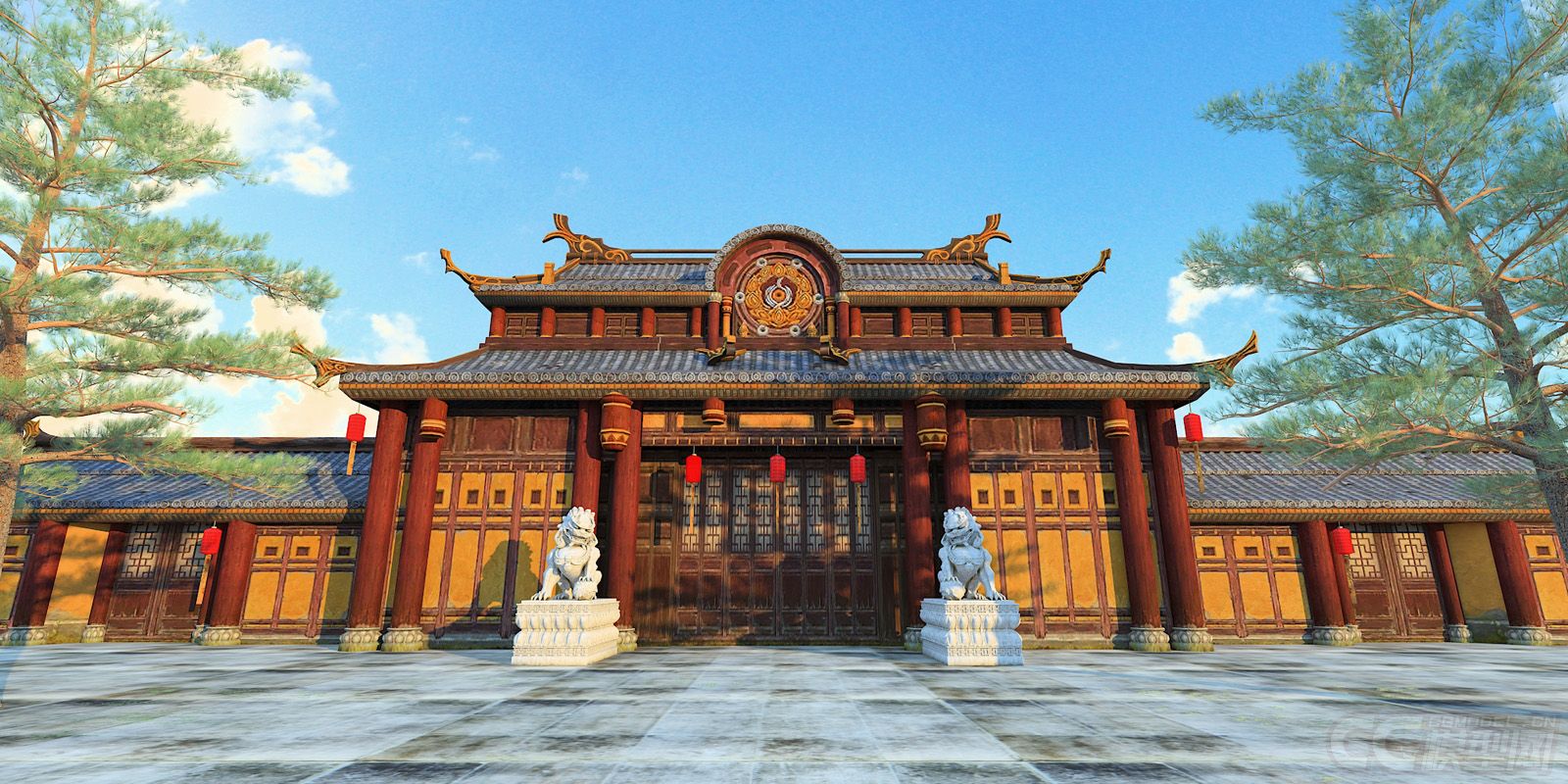 ***古建大宅门 府衙模型-自然场景模型库-模型下载-cg模型网