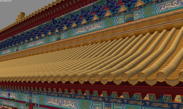 北方古建歇山重檐歇山顶建筑琉璃瓦