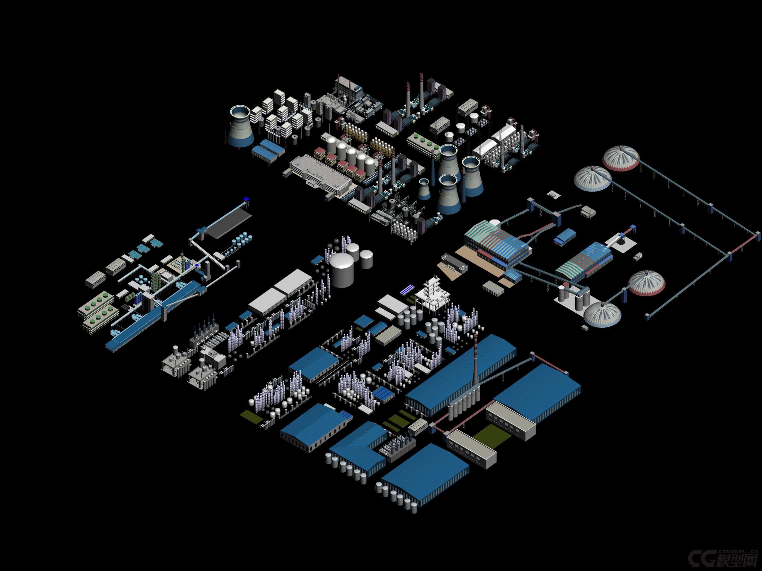 上海庙矿区 工业区 工厂 厂房