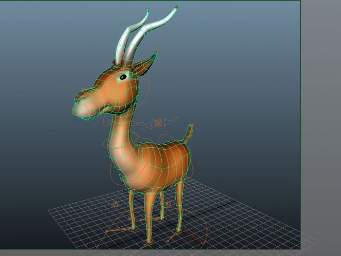 maya卡通斑马 骨骼绑定