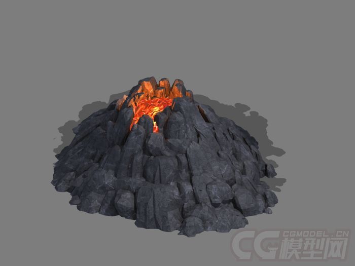 全角度火山_libin8706作品_场景场景部件_cg模型网