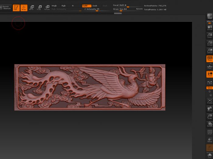 10个zbrush浮雕龙
