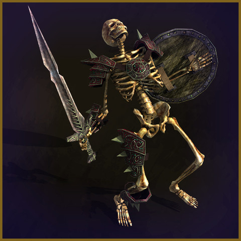 次世代骷髅士兵2—持盾骷髅,骷髅武士,全身骨骼骨架,带骨骼绑定动画和