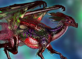 精美的影视级别科幻飞龙,科幻翼龙,阿凡达样式的超现实动物,中国风格