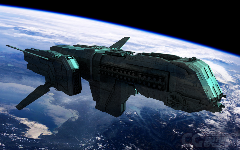 科幻系列飞船01有材质灯光