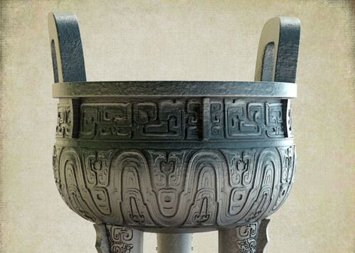 大克鼎 高模 古代西周孝王时期器物 max文件 vr