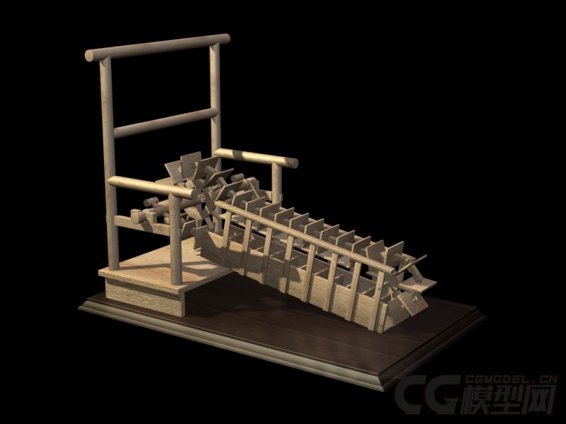 龙骨水车 翻水车 水车￥25 模型 1127