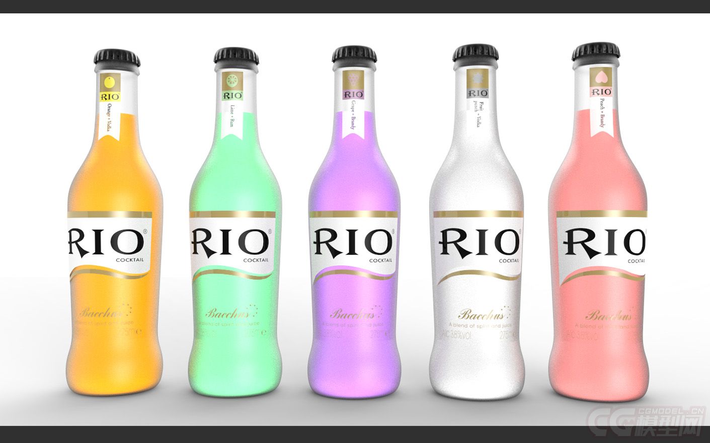 rio锐澳鸡尾酒瓶子_szg1115作品_生活用具个人用品_cg模型网
